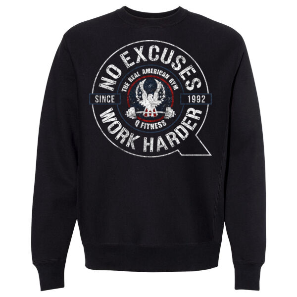NO EXCUSES WORK HARDER - CREWNECK SWEATSHIRT - $6EMDSQ$ Thumbnail