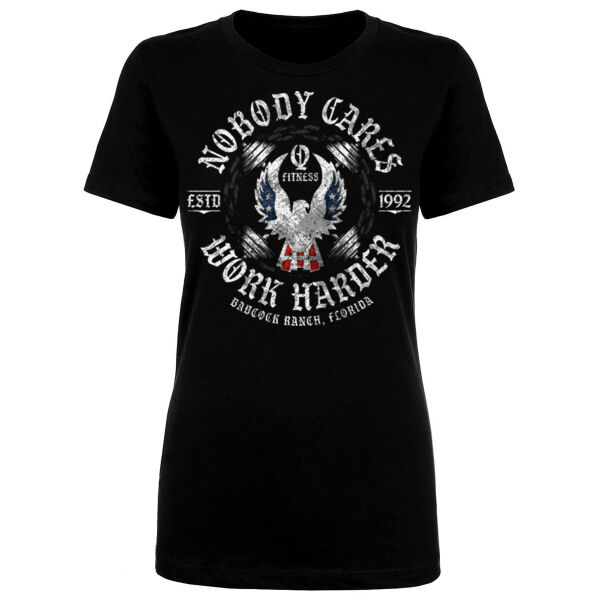 NOBODY CARES WORK HARDER - WOMEN'S FITTED T-SHIRT - $UWT14P$ Thumbnail
